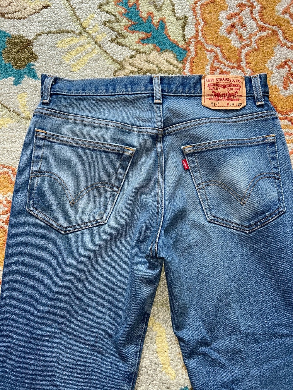 Vintage Y2K Levi’s 517 Bootcut Blue Jeans 34x30 Actual 32x25 90s Minimalist Boho